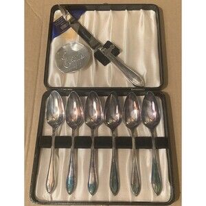 Vintage Set Viners of Sheffield England Silver Plate Grapefruit Set In Box NICE